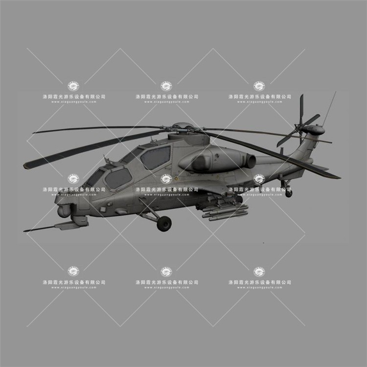 长坡镇武装直升机3D模型